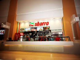 Sbarro restaurant counter
